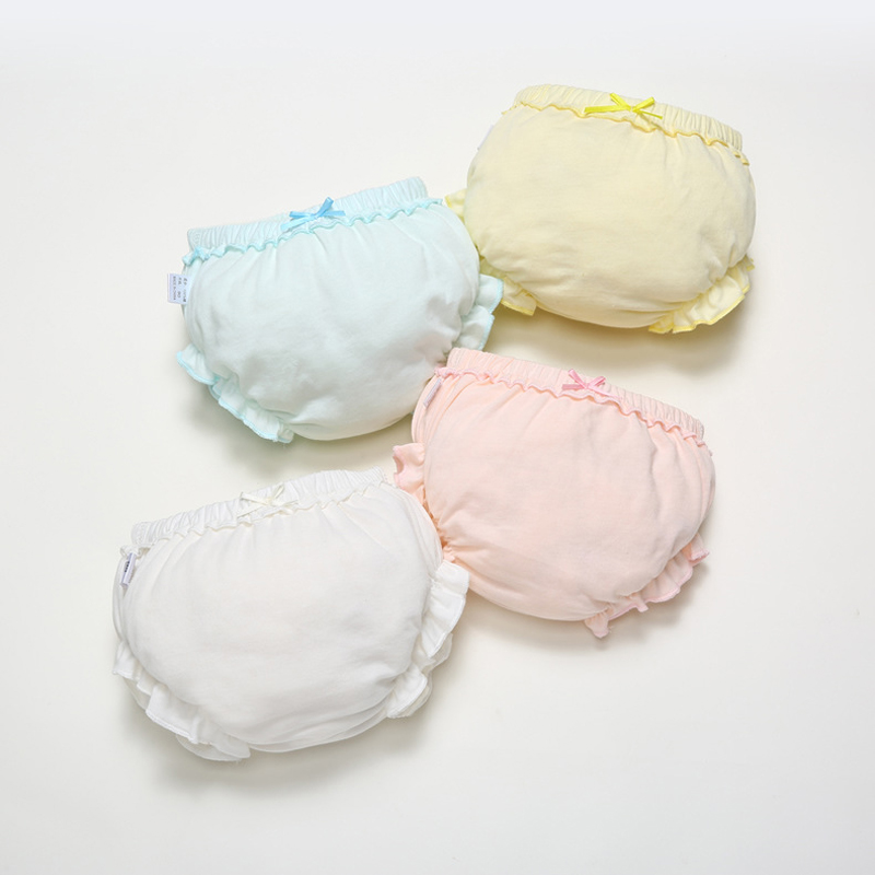 3 Piece/Lot Kids Cotton Panties Girl Baby Infant Newborn  Solid Cute Bow Striped Dots Underpants For Children Gift CN